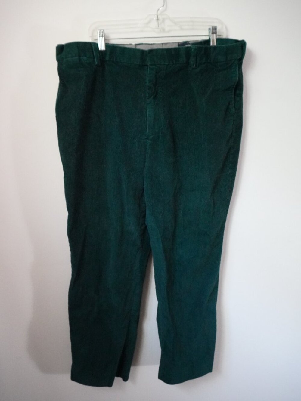 Lands' End Emerald Green Corduroy Straight Leg Pants Size 40